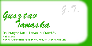 gusztav tamaska business card