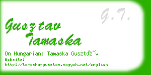 gusztav tamaska business card